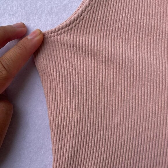 Abercrombie and Fitch Soft A&F Collection Pink Ribbed Thong Bodysuit Size XS - Picture 2 of 8